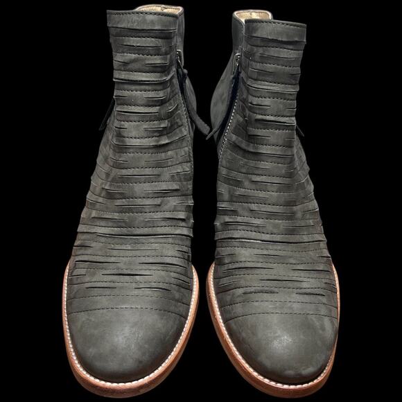 PAUL GREEN Malibu Green Nubuck Women's Size US 9 / UK 7 Sliced Zip Ankle Bootie - Picture 8 of 16